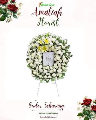 Krans Bunga Duka Cita di Cigondewah Kaler